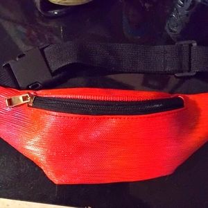 Red fanny pack